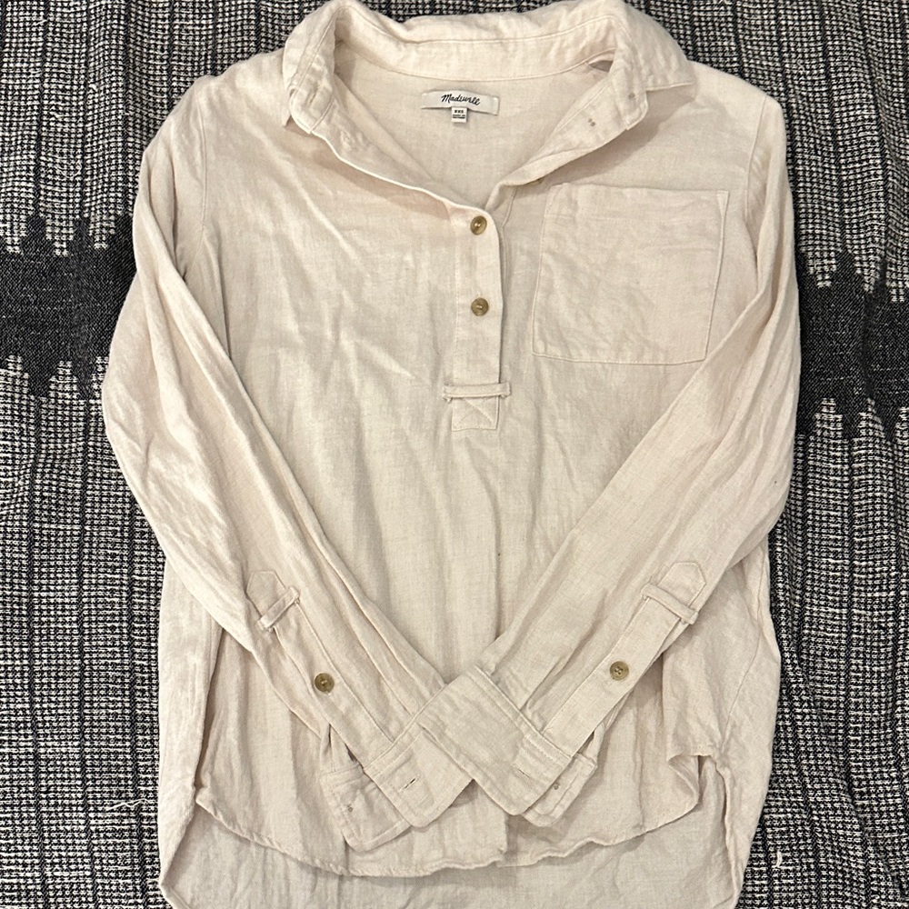 Madewell Flannel Henley Top